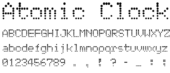 Atomic Clock Radio font